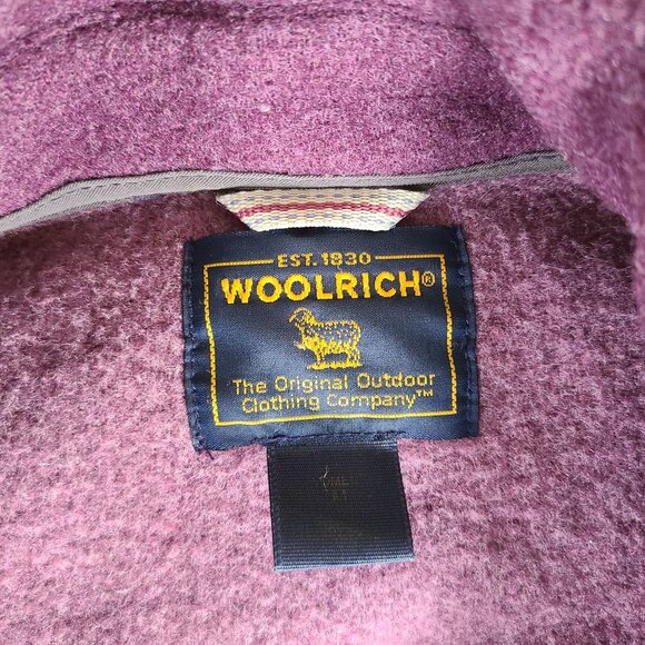 Woolrich Women's Peacoat Size Medium Double-Breasted Purple Wool Blend - Picture 3 of 13